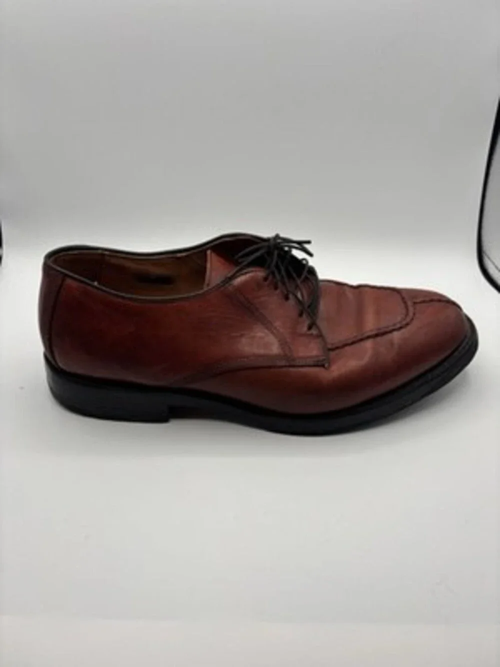Allen Edmonds Dellwood Brown Leather Derby Dress Shoes Mens 10 Vibram Bottoms